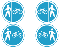 Pedal cycles and pedestrians only sign